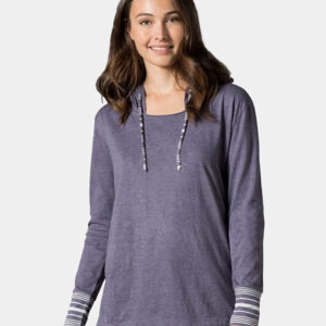 Women's Heathered Jersey Hooded Tunic Thumbnail